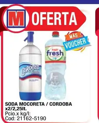 Maxiconsumo Soda Mocoreta / Cordoba x 2/2,25lt oferta