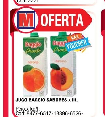Maxiconsumo Jugo Baggio Sabores x 1lt. oferta