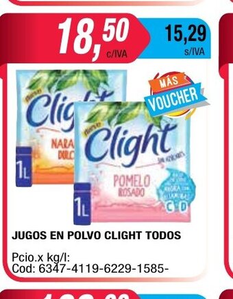 Maxiconsumo Jugos En Polvo Clight Todos oferta