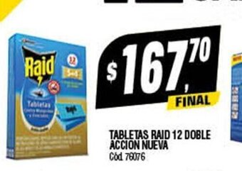 Supermercados Yaguar Tabletas Raid 12 Doble Accion Nueva oferta