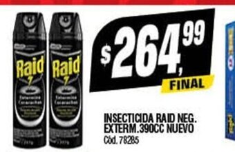 Supermercados Yaguar Insecticida Raid Neg. Exterm. 390cc Nuevo oferta