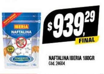 Supermercados Yaguar Naftalina Iberia 180gr oferta