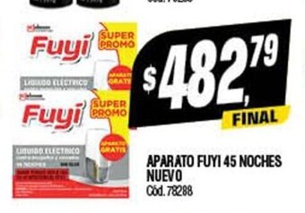 Supermercados Yaguar Aparato Fuyi 45 Noches Nuevo oferta