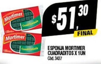 Supermercados Yaguar Esponja Mortimer Cuadraditos x 1un oferta