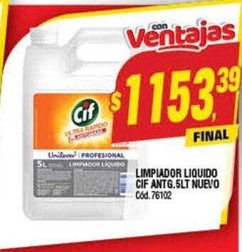 Supermercados Yaguar Limpiador Liquido Cif Antg. 5lt Nuevo oferta