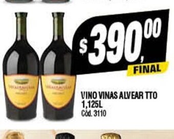 Supermercados Yaguar Vino Vinas Alvear TTO 1.125L oferta