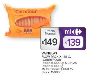 Carrefour Vainillas oferta