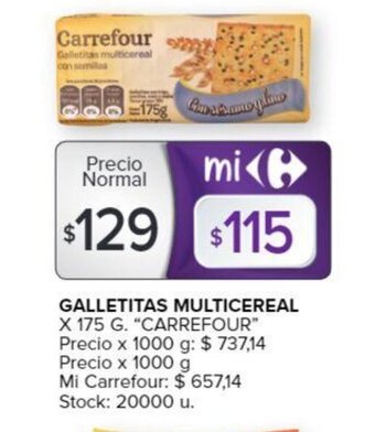 Carrefour Galletitas Multicereal oferta