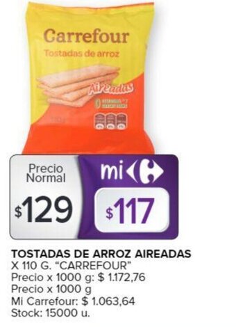 Carrefour Tostadas De Arroz Aireadas oferta