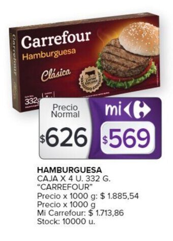 Carrefour Hamburguesa oferta