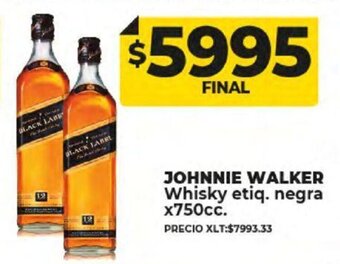Supermayorista Vital Johnnie Walker Whisky Etiq. Negra x 750cc oferta