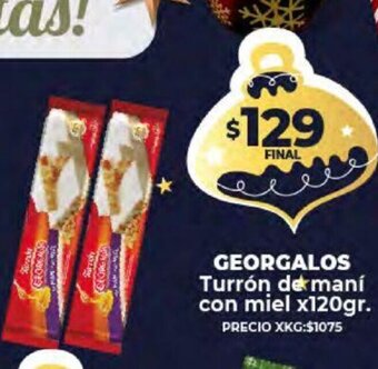 Supermayorista Vital Georgalos Turrón de Maní Con Miel x 120gr oferta