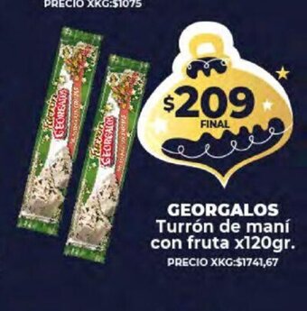 Supermayorista Vital Georgalos Turrón de Maní Con Fruta x 120gr oferta