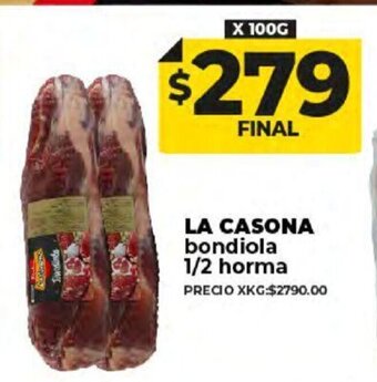 Supermayorista Vital La Casona Bondiola 1/2 Horma oferta