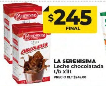Supermayorista Vital La Serenisima Leche Chocolatada t/b x 1lt oferta