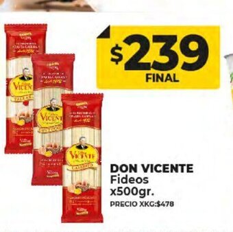 Supermayorista Vital Don Vicente Fideos x 500gr oferta