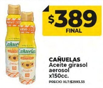 Supermayorista Vital Cañuelas Aceite Girasol Aerosol x 150cc oferta