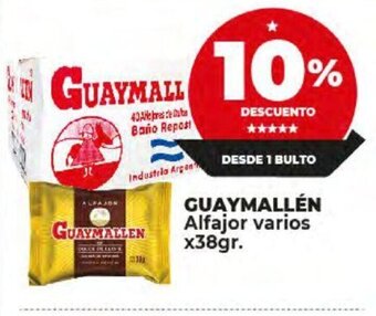 Supermayorista Vital Guaymallén Alfajor Varios x 38gr oferta