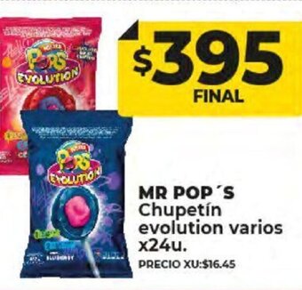 Supermayorista Vital Mr Pop's Chupetín Evolution Varios x 24u oferta