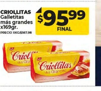 Supermayorista Vital Criollitas Galletitas Màs Grandes x169gr oferta