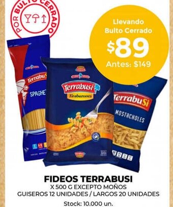 Supermercados Tadicor Fideos Terrabusi oferta
