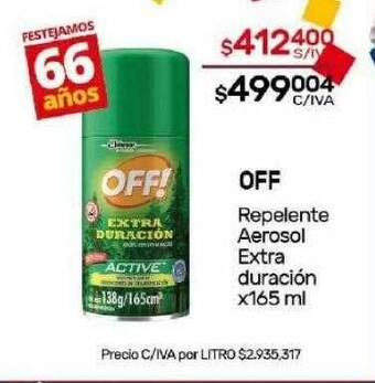 Nini Mayorista Off repelente aerosol extra duración oferta