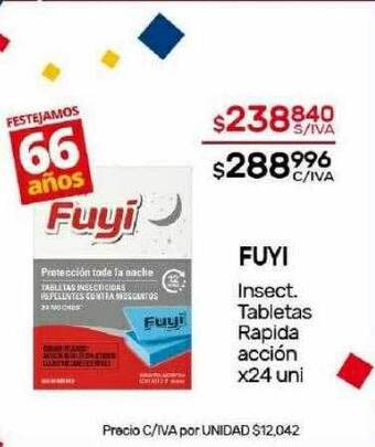 Nini Mayorista Fuyi insect. tabletas rapida acción oferta