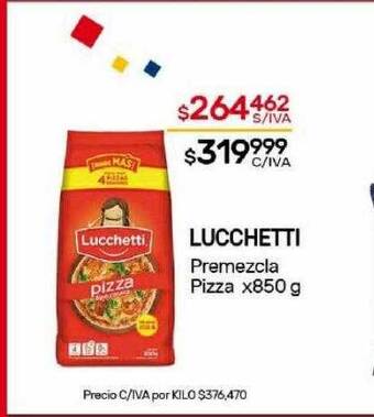 Nini Mayorista Lucchetti premezcla pizza oferta