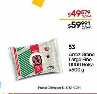 Nini Mayorista 53 arroz grano largo fino 0000 bolsa oferta