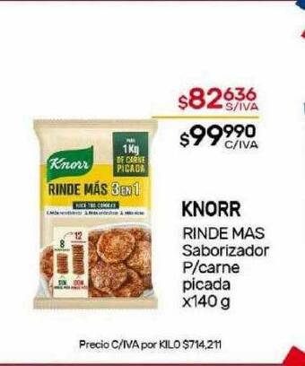 Nini Mayorista Knorr rinde mas saborizador p-carne picada oferta