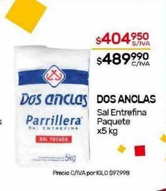 Nini Mayorista Dos anclas sal entrefina paquete oferta