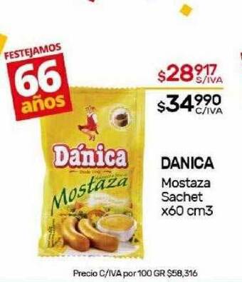 Nini Mayorista Danica mostaza sachet oferta