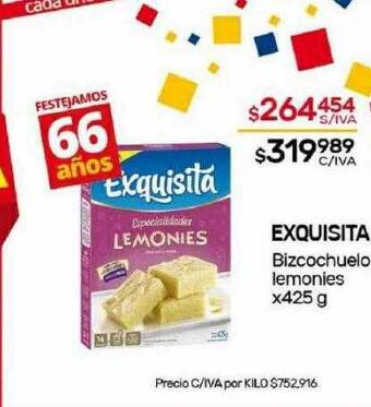 Nini Mayorista Exquisita bizcochuelo lemonies oferta