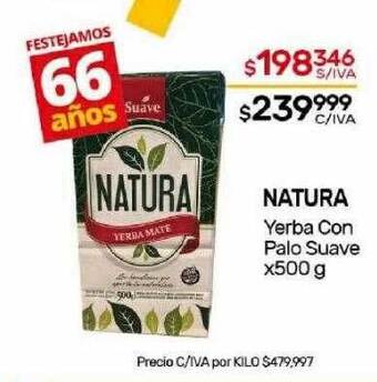 Nini Mayorista Natura yerba con palo suave oferta