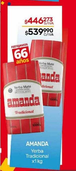 Nini Mayorista Amanda yerba tradicional oferta