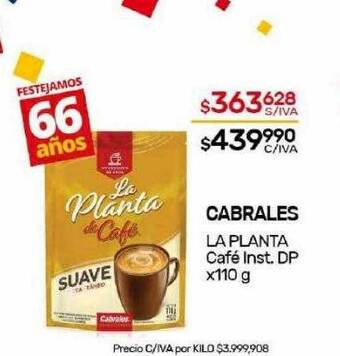 Nini Mayorista Cabrales la planta café inst. dp oferta