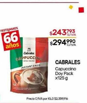 Nini Mayorista Cabrales capuccino doy pack oferta