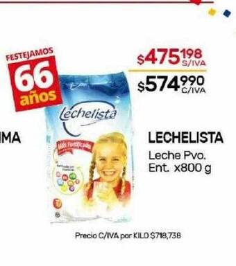 Nini Mayorista Lechelista leche pvo. ent. oferta