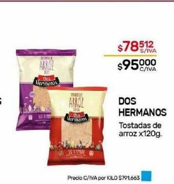 Nini Mayorista Dos hermanos tostadas de arroz oferta