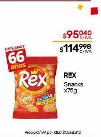 Nini Mayorista Rex snacks oferta