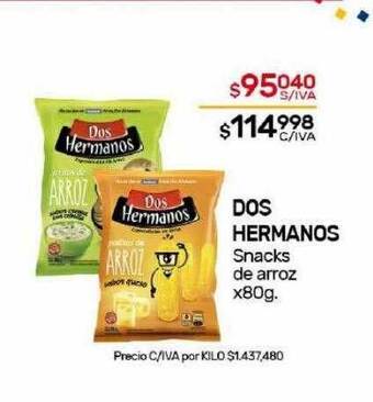 Nini Mayorista Dos hermanos snacks de arroz oferta