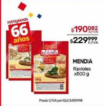 Nini Mayorista Mendia ravioles oferta