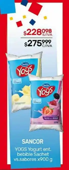 Nini Mayorista Sancor yogs yogurt ent bebible sachet vs sabores oferta