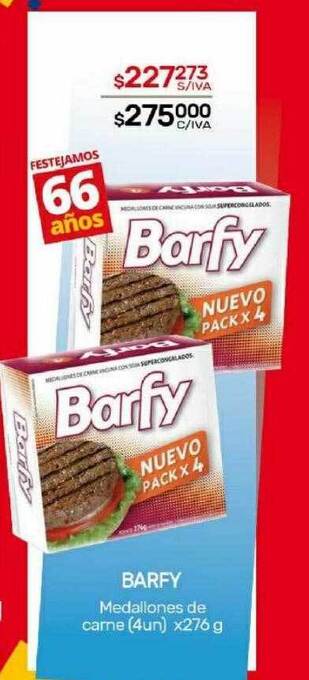 Nini Mayorista Barfy medallones de carne oferta