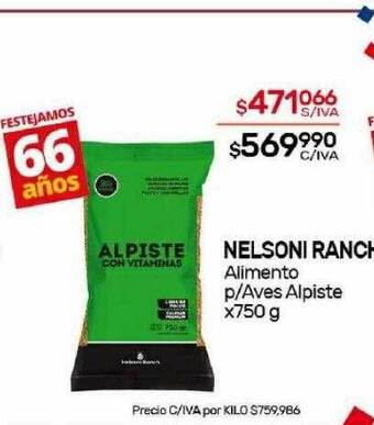 Nini Mayorista Nelsoni ranch alimento p aves alpiste oferta