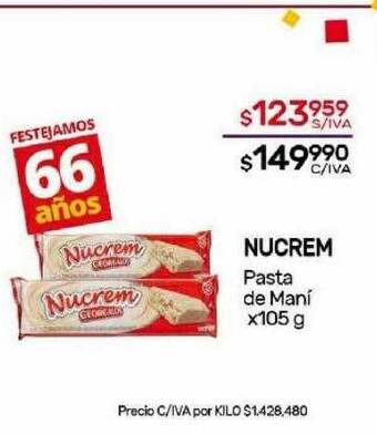Nini Mayorista Nucrem pasta de mani oferta