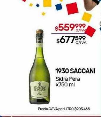 Nini Mayorista 1930 saccani sidra pera oferta