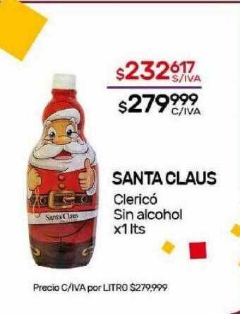 Nini Mayorista Santa claus clericó sin alcohol oferta