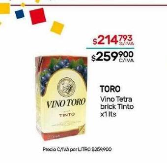 Nini Mayorista Toro vino tetra brick tinto oferta