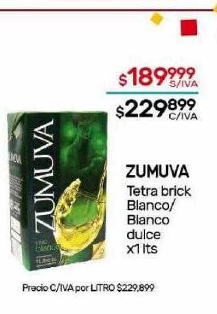 Nini Mayorista Zumuva tetra brick blanco blanco dulce oferta